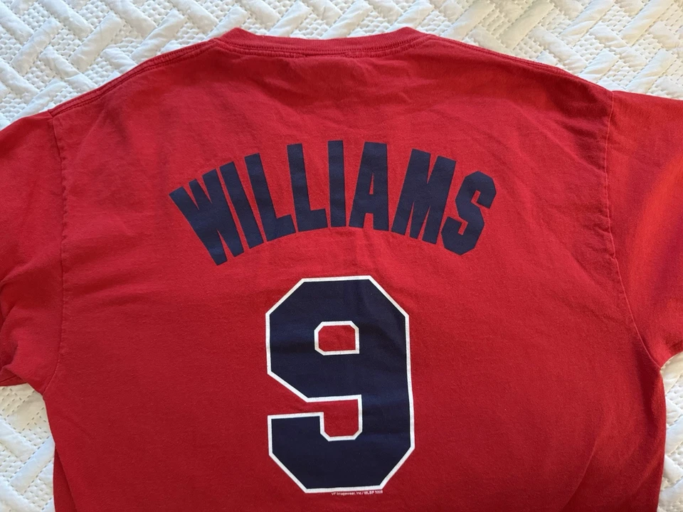Majestic Y2K 2000-х Ted Williams красный Boston Red Sox Джерси #9 рубашка мужчин L - Изображение 1 из 4