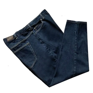 Lands' End Tapered Leg Dark Wash Jeans mit elastischem Komfortbund, Gr. 24W - Bild 1 von 5