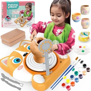 Kids Pottery Wheel Kit - Mini DIY & Tools for Yellow-Dog - Picture 1 of 7