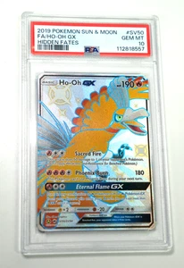 2019 Pokemon Sun & Moon Hidden Fates #SV50 Fa/Ho-Oh GX Hidden Fates - Picture 1 of 3