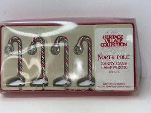 Abt. 56 Zuckerstange Laternenmasten 4er Set Heritage Village Nordpol 52621 NEUWERTIG - Bild 1 von 1