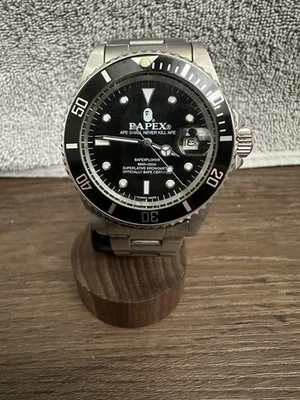 Reloj Automático BAPEX Bathing Ape Diver 40mm Tipo 1 Negro Bapexplorer Foto 1 de 4