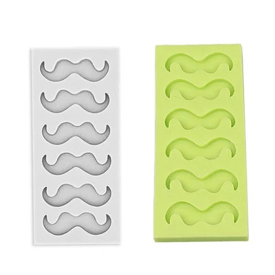 Silicone Fondant Mould DIY Chocolate Moulds Man Beards Shaped Silicone Material - Image 1 of 4