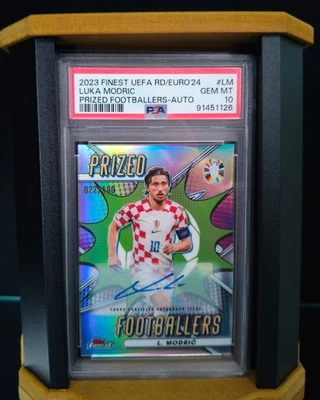 Luka Modric Croatia Auto /100 2023 Topps Finest PSA 10 GEM  - Image 1 of 4