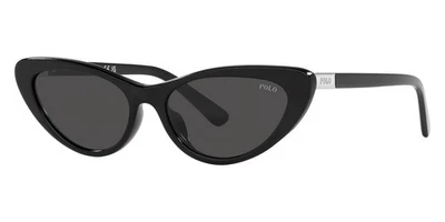 New Polo Ralph Lauren Women Cat Eye Sunglasses PH4199U 500187 Black/Grey 54mm - Image 1 of 4