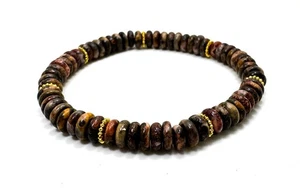 Leopardenfell Jaspis Rondell Perlen Stretch Armband 6,5" - 6 mm Edelstein - Bild 1 von 2