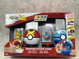 Pokemon Surprise Attack Game Pikachu + Repeat Ball vs Mudkip + Dive Ball - Picture 1 of 5