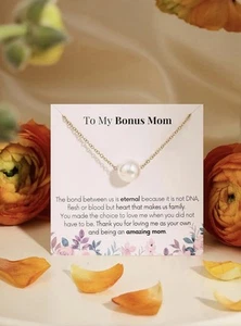 Necklace Gift for Bonus Mom, To My Bonus Mom Necklace, Mother Necklace, Birthday - Picture 1 of 4