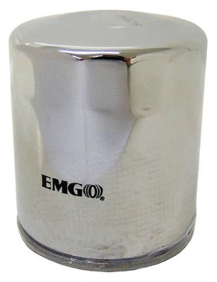 Filtro de aceite Emgo SpinOn cromado 10-82400 para Harley Davidson 86-00 FXRT Sport Glide Foto 1 de 2