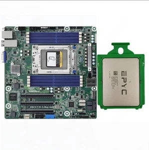 Asrock ROMED8U-2T+AMD EPYC 7532+2U cooler 32 cores 64 threads 2.4GHz combination - Picture 1 of 2