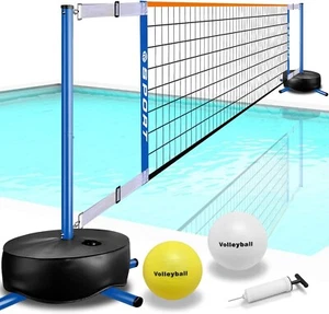 Pool Volleyball Net Portable Indoor/Outdoor Swimming Pool Volleyball Net System - Picture 1 of 12