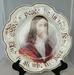 Vintage Lami Italy Jesus Plate Collectable Wall Hanging Plastic Melamine 11" - Picture 1 of 6