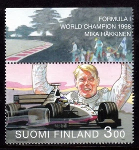 FINLAND #1098 MNH MIKA HAKKINEN, FORMULA 1 DRIVING CHAMPION - Picture 1 of 1
