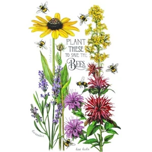 Mary Lake-Thompson Save the Honey Bees Floral Flour Sack Towel & Notepad Set - Picture 1 of 4