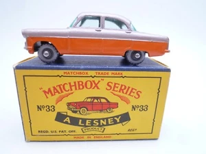 VINTAGE FIAMMIFERI LESNEY n.33a FORD ZODIAC IN SCATOLA ORIGINALE 1960 SPW - Foto 1 di 6