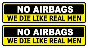 2er-Pack lustige Aufkleber ohne Airbags - wasserdicht Vinyl bedruckt Aufkleber für Wasserflasche - Bild 1 von 4