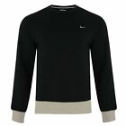 Men's Nike Sweatshirt Jumper Pullover Sweater Crew Logo Sweatshirt - Black Grey