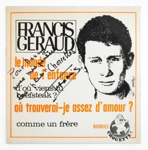 NM FRANCIS GERAUD SIGNED Le monde de l'enfance french 1969 Disques Chouette EP - Picture 1 of 4