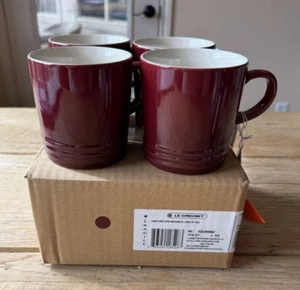 Le Creuset Stoneware London 12 oz. / 350ml Mugs, Set of 4, Rhone NEW - Picture 1 of 6