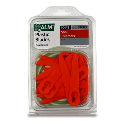 ALM Trimmer Blades For Stihl FSA 45, Pack Of 20 Plastic Blades esd - Image 1 of 4