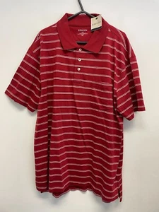 CAMISA POLO ST. JOHN'S BAY SS ALGODÓN PURO A RAYAS ROJAS TALLA L NUEVA CON ETIQUETAS (S377) - Imagen 1 de 4
