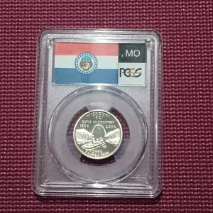 2003-S MISSOURI Silver Proof Quarter PR70 PCGS FLAG LABEL NICE LOW PRICE!! - Picture 1 of 2