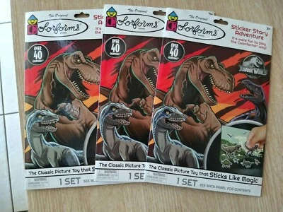 3 Colorforms Jurassic World Sticker Adventure Set-Brand New in Package - Image 1 of 2