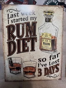 Rum diet metal sign - Picture 1 of 3
