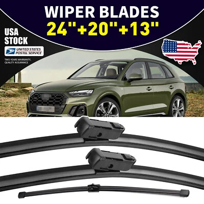 24"&20"&13" Windshield Wiper Blades for 2009-2023 Audi Q5 OEM Quality Equipment - Изображение 1 из 4