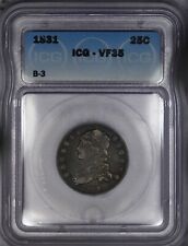 1831 Capped Bust Quarter B-3 ICG VF35 - Rarity 5 - Sweet original coin!