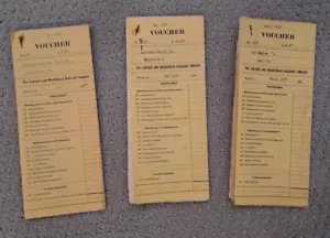 {ANTIQUE} 1940's Freight Voucher Set -The Lakeside & Marblehead Railroad Company - Picture 1 of 21