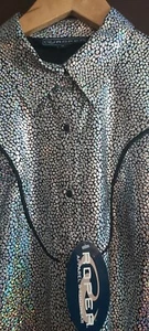 Roper Womens Riding Show Shirt New With Tags Size Medium Silver Sparkle - Picture 1 of 9