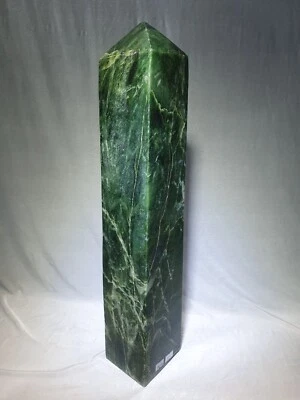 XL Nephrit Jade Tower 11kg 52x10x9cm Interior Design Edelstein Heilstein Natur - Bild 1 von 4
