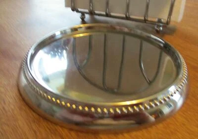 Estatuilla Gerson International Cromo Vela Base 6" Diam. con borde de cuentas Foto 1 de 2