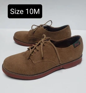 BASS & CO MENS SZ 10M SUEDE LEATHER CASUAL OXFORD COMFORT SHOES RESISTANT SOLES - Picture 1 of 8