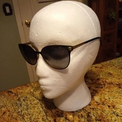 Gafas de sol Versace Cat Eye polarizadas negras doradas 2168 1377-T3 57-16-140 3P Foto 1 de 4