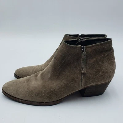 Botas de gamuza Aquatalia Marvin K Finn 9 botines al tobillo con cremallera marrón topo Foto 1 de 4