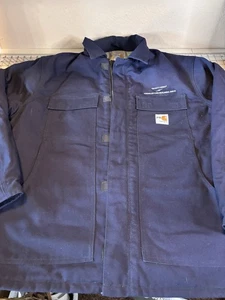 Carhartt FR Jacke Herren X-Large Regular Navy Flame Resistant Duck Quilted FRC066 - Bild 1 von 19