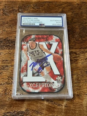 Keith Van Horn IP Signed Skybox EX E-Xceptional Card PSA DNA Coa Slab Nets Auto - Image 1 of 4