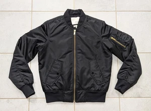 Aritzia Wilfred Free Women's Small Avion Black Bomber Jacket Full Zip - Picture 1 of 10