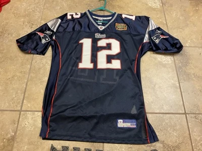 Camiseta Tom Brady Patriots Reebok Cosida AUTÉNTICA Super Bowl 38 Parche 2003-2004 Foto 1 de 4