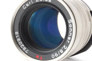 [NEAR MINT] CONTAX G Carl Zeiss Sonnar T 90mm F2.8 Silver Lens FROM JAPAN - Picture 1 of 8