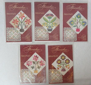 5x Flourishes Quilt Patterns: 2, 3, 4, 6, 10. Piece O' Cake Designs Inc - Picture 1 of 15
