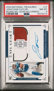 2020 Panini National Treasures Rookie Gear Jonathan Taylor Patch Auto #/99 PSA 9 - Picture 1 of 2