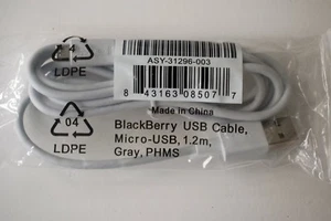 10 x Genuine BlackBerry 1.2m Micro-USB USB Cable for 9700 9900 Z3 Q5 Q10 Q20 Z30 - Picture 1 of 1