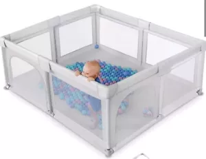 Box per Bambini, ANGELBLISS Playpen per Neonati e Neonati Grigio - Foto 1 di 8