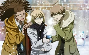 gran tarjeta promo Danganronpa Dangan ronpa anime Naegi Makoto Togami Byakuya - Imagen 1 de 2