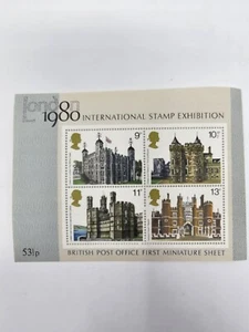F-EX23813 ENGLAND UK GREAT BRITAIN MNH 1980 SHEET LONDON PHILATELIC EXPO CASTLE. - Picture 1 of 3
