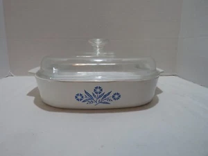 DE COLECCIÓN MCM CORNINGWARE AZUL ACIANO PLATO PARA HORNEAR CON TAPA ABOVEDADA A-10-B - Imagen 1 de 5