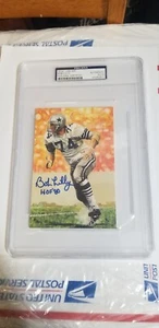 Bob Lilly Goal Line Art 6 X 4 ((PSA SLABBED AUTOGRAPH)) Dallas Cowboys HOF - Picture 1 of 2